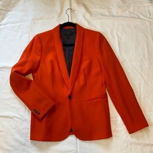J.Crew blazer, wool/viscose, size 6, redish orange, worn once